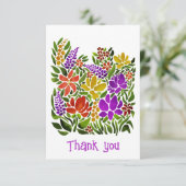 Carte de remerciements plat Abstrait lumineux (Debout devant)