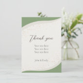 Carte de remerciements plat Abstrait Sage Green (Debout devant)