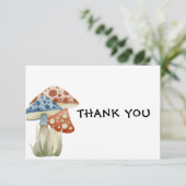 Carte de remerciements plat aux champignons mignon (Debout devant)