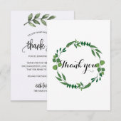 Carte de remerciements Plat Avec Travail Feuilleté (Devant / Derrière)