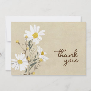 Carte de remerciements plat blanc