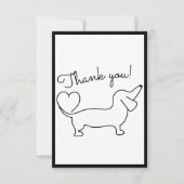 Carte de remerciements plat Dachshund à main migno (Devant)