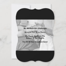 Carte de remerciements plat de 3,5 po x 5 po à