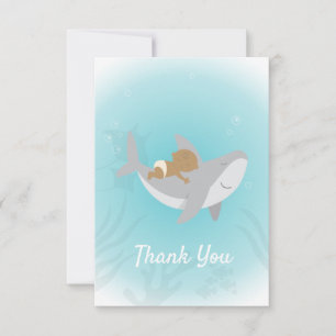 Carte de remerciements plat de Baby shower de requ