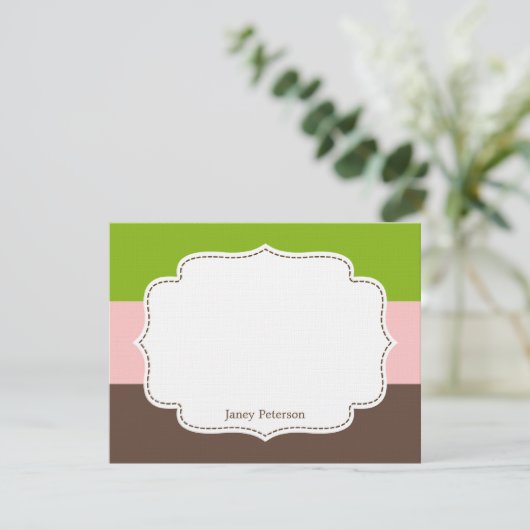 Carte de remerciements plat de bonbons /Carte de n (Debout devant)