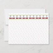 Carte de remerciements plat de cerise (Dos)