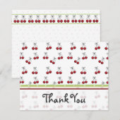 Carte de remerciements plat de cerise (Devant / Derrière)