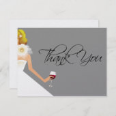 Carte de remerciements plat de douche nuptiale (Devant / Derrière)