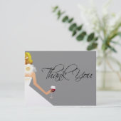 Carte de remerciements plat de douche nuptiale (Debout devant)