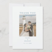 Carte de remerciements plat de message de Mariage (Devant)