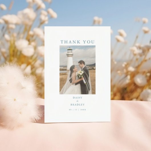 Carte de remerciements plat de message de Mariage