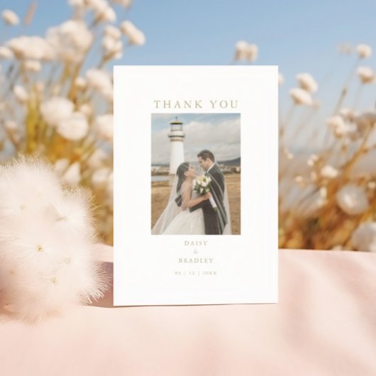 Carte de remerciements plat de message de Mariage