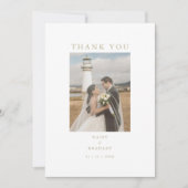 Carte de remerciements plat de message de Mariage (Devant)