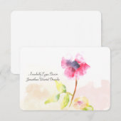 Carte de remerciements plat de pavot rouge (Devant / Derrière)