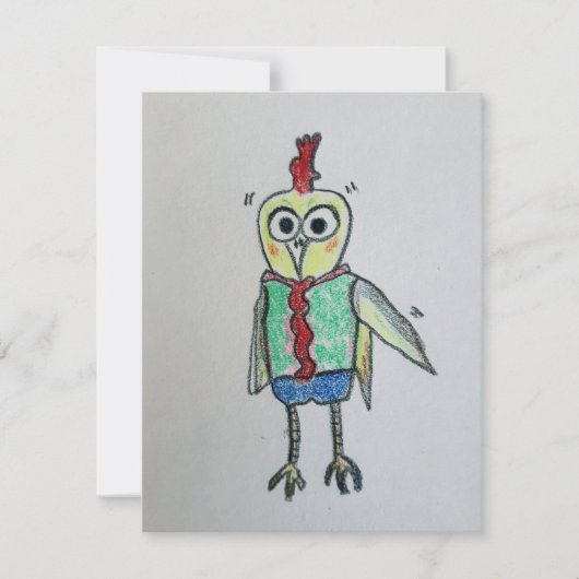 Carte de remerciements plat de poulet (Devant)
