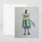 Carte de remerciements plat de poulet (Devant / Derrière)