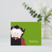 Carte de remerciements plat de vampire mignon de (Debout devant)