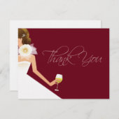 Carte de remerciements plat de vin de Bourgogne (Devant / Derrière)