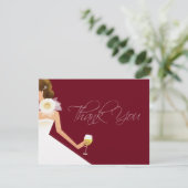 Carte de remerciements plat de vin de Bourgogne (Debout devant)