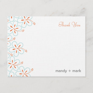 Carte de remerciements plat d'Hibiscus moderne