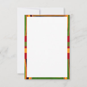 Carte de remerciements plat d'impression africaine