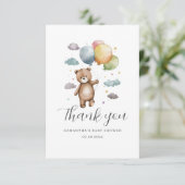 Carte de remerciements plat du Baby shower de ball (Debout devant)