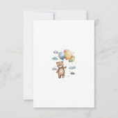 Carte de remerciements plat du Baby shower de ball (Dos)