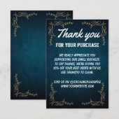 Carte de remerciements plat du Merci d'entreprise  (Devant / Derrière)