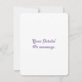 CARTE DE REMERCIEMENTS plat FAIRE-PART DE MARIAGE  (Dos)