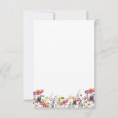 Carte de remerciements plat fleur sauvage (Dos)