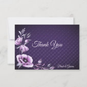 Carte de remerciements Plat Floral Violet (Devant)