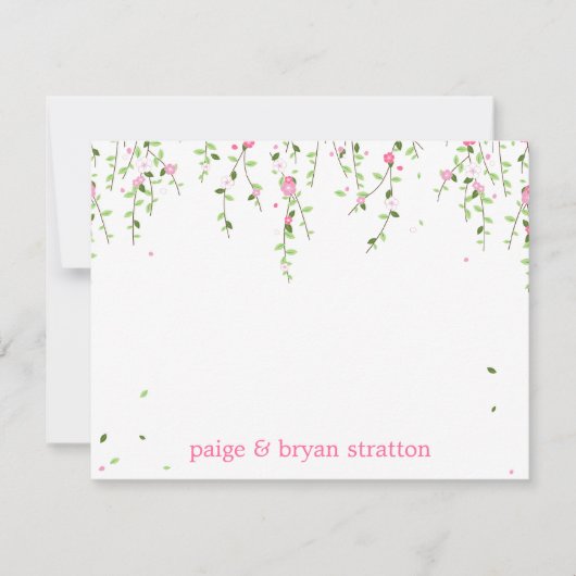 Carte de remerciements plat Garden Blooms (Devant)