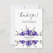 Carte de remerciements plat Irises (Devant)