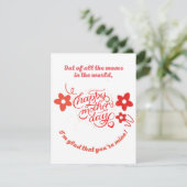 Carte de remerciements plat, jour des mères (Debout devant)