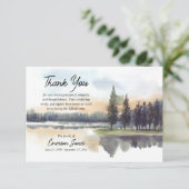 Carte de remerciements plat Lakeside Sympathie (Debout devant)