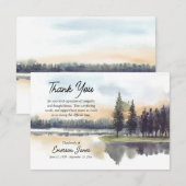 Carte de remerciements plat Lakeside Sympathie (Devant / Derrière)