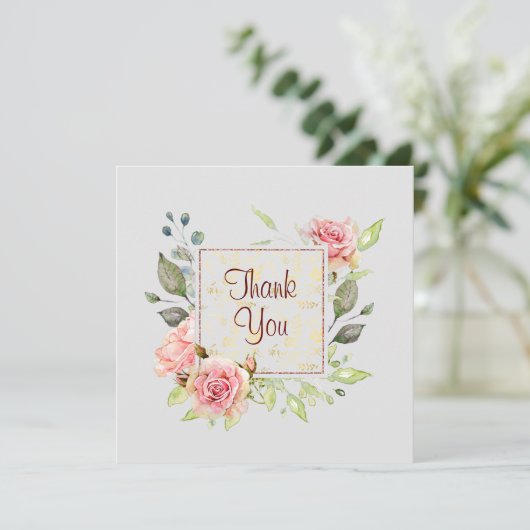 Carte de remerciements plat mariage (Debout devant)