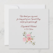 Carte de remerciements plat mariage (Dos)