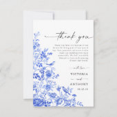 Carte de remerciements plat Mariage en porcelaine  (Devant)