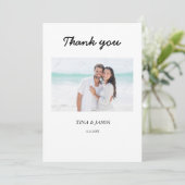 Carte de remerciements plat Mariage personnalisé (Debout devant)