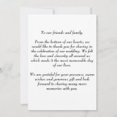 Carte de remerciements plat Mariage personnalisé (Dos)