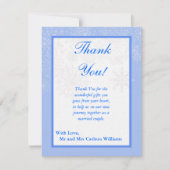 Carte de remerciements PLAT Mariage Snowflake (Devant)