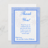 Carte de remerciements PLAT Mariage Snowflake (Devant / Derrière)