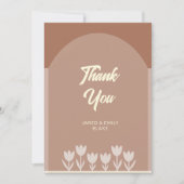 Carte de remerciements plat Mariage style arc (Devant)