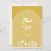 Carte de remerciements plat Mariage style arc (Devant)