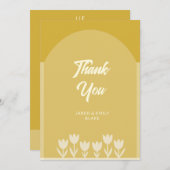 Carte de remerciements plat Mariage style arc (Devant / Derrière)