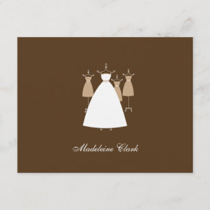 Carte de remerciements plat moderne Gowns - Latte