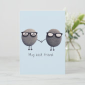 Carte de remerciements plat (mon meilleur ami) (Debout devant)