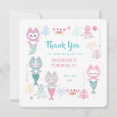 Carte de remerciements plat pour 3ème anniversaire (Devant)