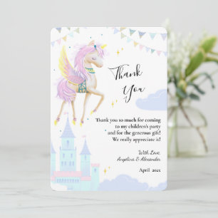 Carte de remerciements plat pour Baby shower avec